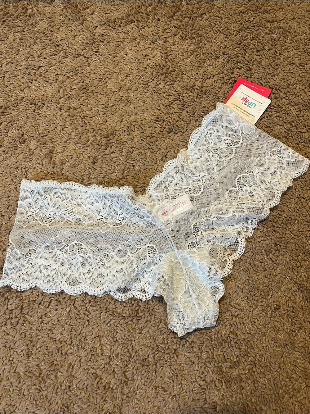 NWT White Lace Cheeky Panty